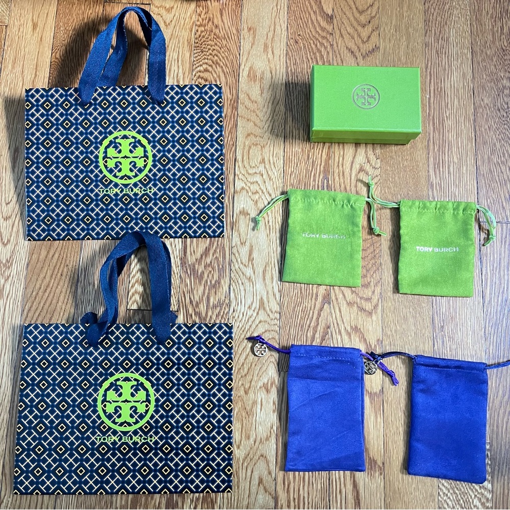 NOT FOR SALE- Tory Burch Blue and Green Tote Bags